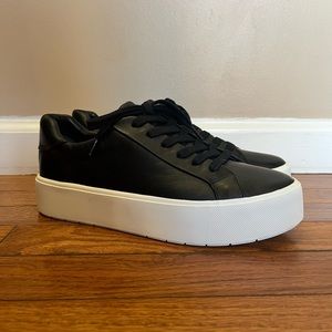 Vince Womens 6.5 Shoes Black Sneakers Low Top